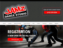 Tablet Screenshot of jamzdancestudio.com